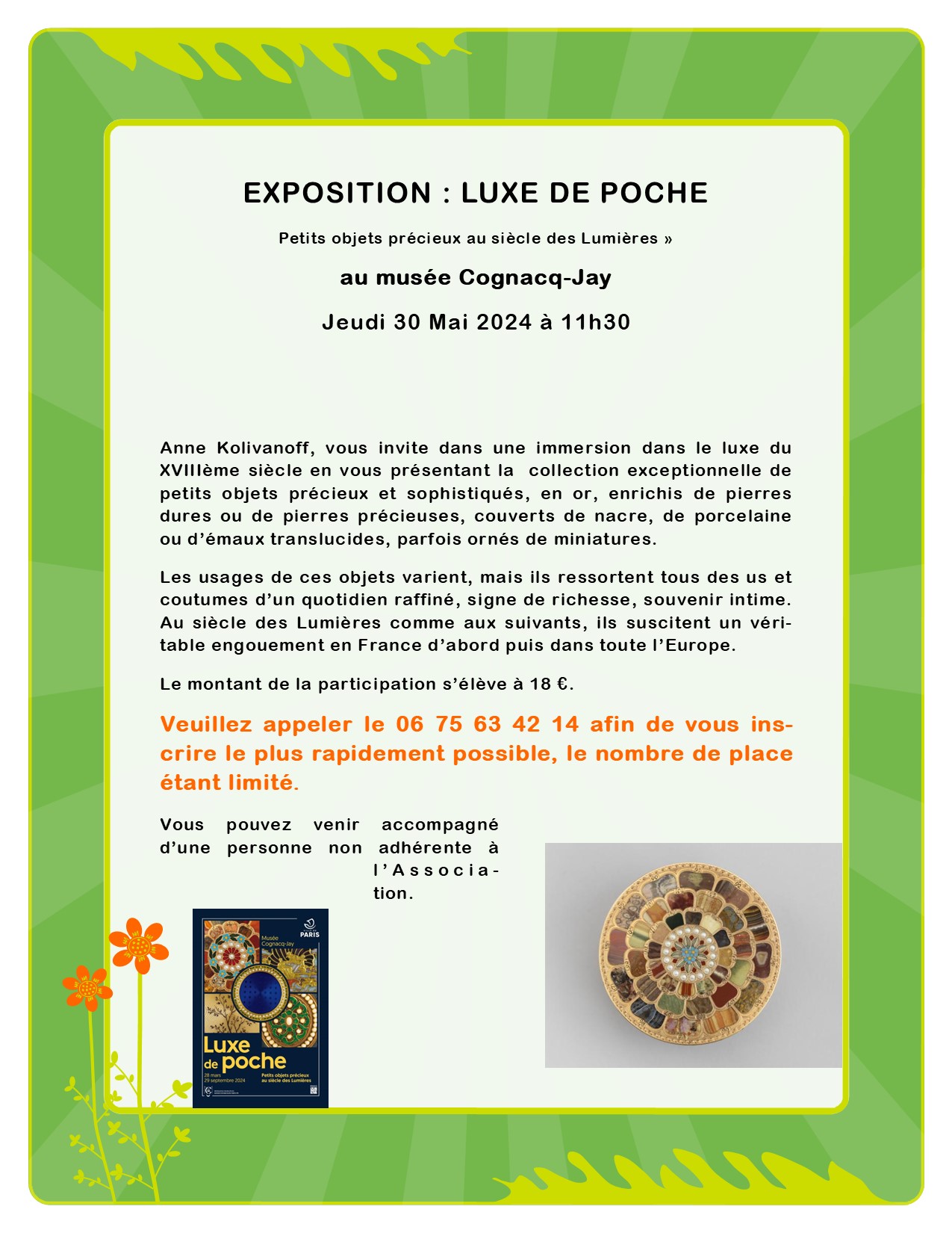 EXPOSITION : LUXE DE POCHE « Petits objets précieux au siècle des Lumières »